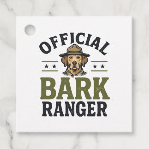 Official Bark Ranger Dog Vintage Graphic_1 Favour Tags