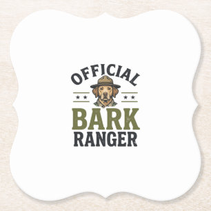 Official Bark Ranger Dog Vintage Graphic_1 Paper Coaster