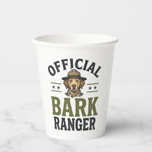 Official Bark Ranger Dog Vintage Graphic_1 Paper Cups