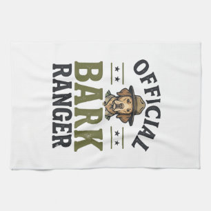 Official Bark Ranger Dog Vintage Graphic_1 Tea Towel