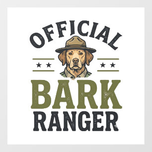 Official Bark Ranger Dog Vintage Graphic_1 Window Cling