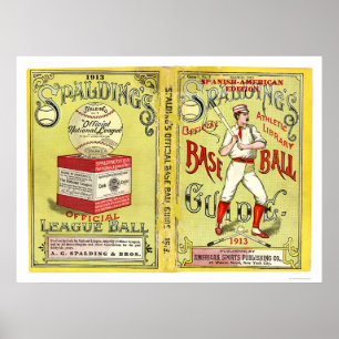 Official Baseball Guide 1913 Poster