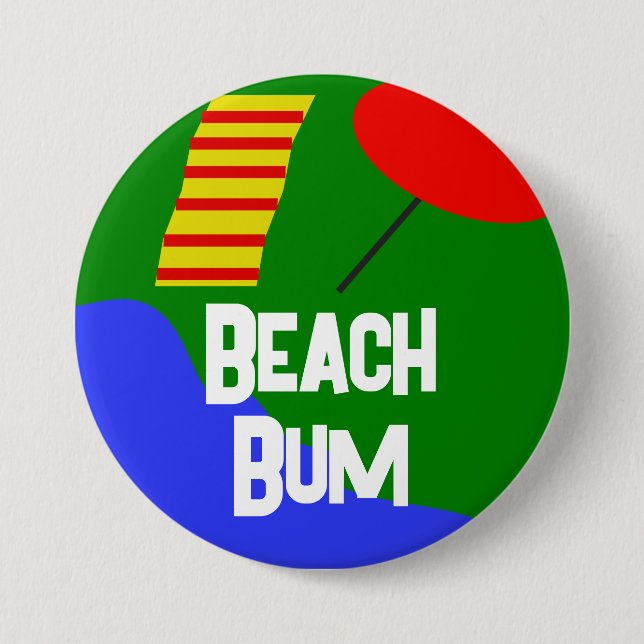 Official "Beach Bum" Button (Front)