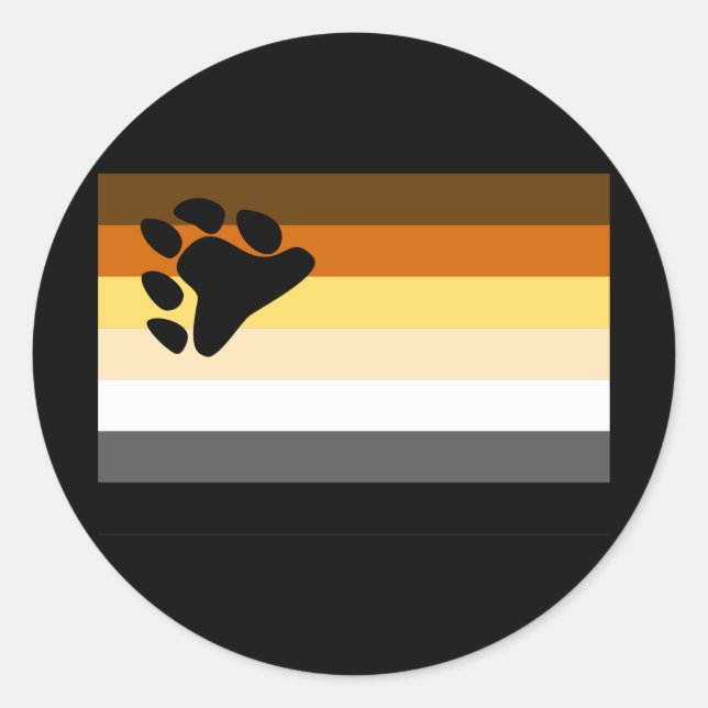 OFFICIAL BEAR PRIDE FLAG CLASSIC ROUND STICKER (Front)