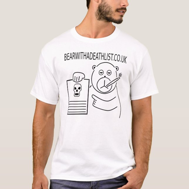 Official bearwithadeathlist.co.uk T-shirt (Front)