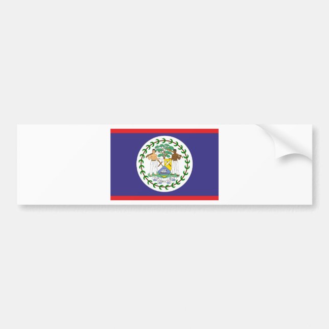 Official belise flag bumper sticker (Front)