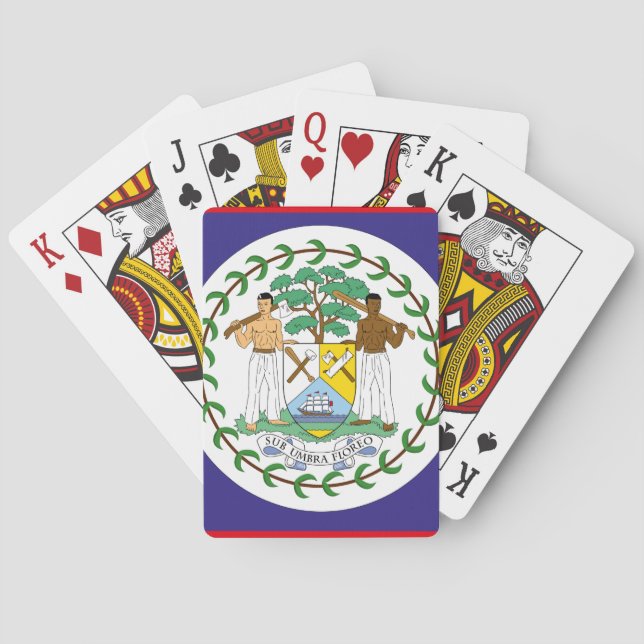 official belise flag playing cards (Back)