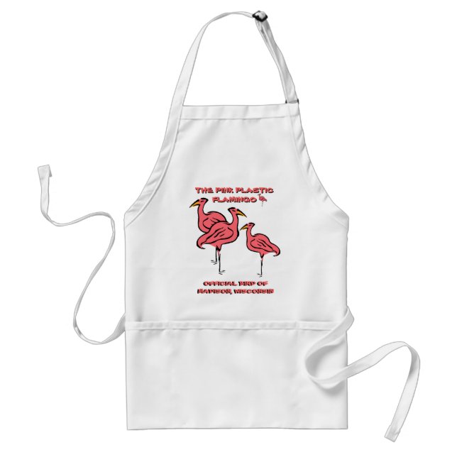 OFFICIAL BIRD OF MADISON, WIS PINK FLAMINGO APRON! STANDARD APRON (Front)