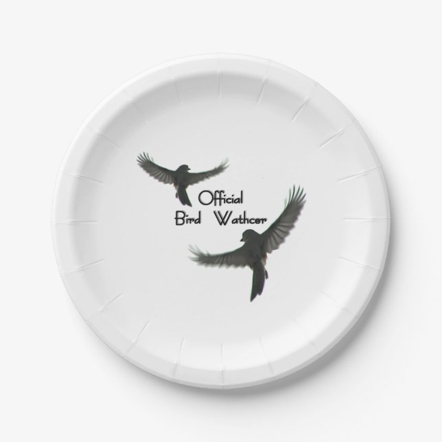 Official Bird Watcher Paper Plate (Front)