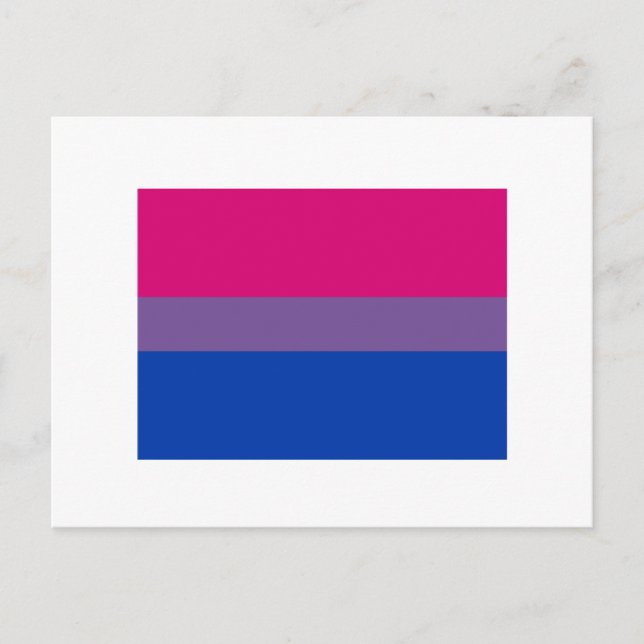 OFFICIAL BISEXUAL PRIDE FLAG POSTCARD (Front)