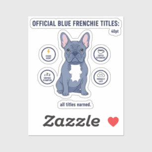 Official Blue Frenchie Titles Funny Dog Mum French