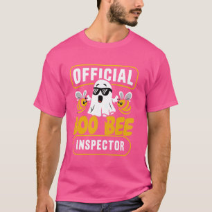 Official Boo Bee Inspector Halloween Humour Funny  T-Shirt
