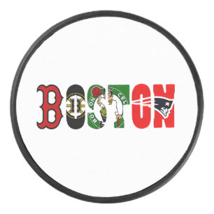 Official Boston Sport Teams T-Shirt Hockey Puck