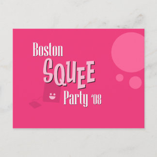 Official Boston Squee Party Postcard