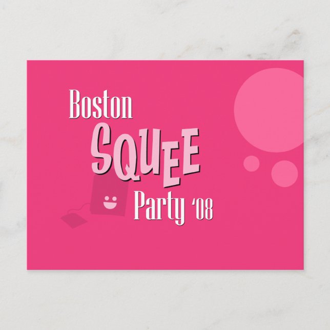 Official Boston Squee Party Postcard (Front)