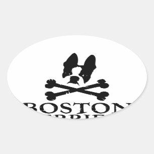 Official Boston Terriers Rock Merch Oval Sticker