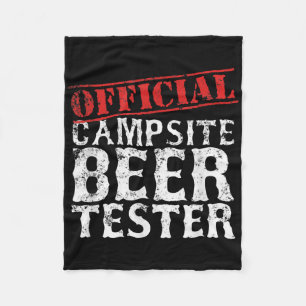 Official Campsite Beer Tester Shirt Fathers Day Ca Fleece Blanket