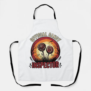 Official Candy Inspector Vintage Halloween Shirt D Apron
