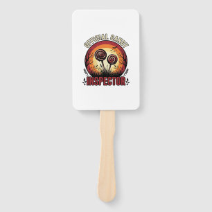 Official Candy Inspector Vintage Halloween Shirt D Hand Fan