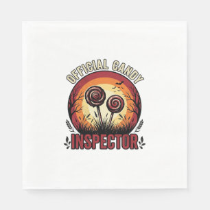 Official Candy Inspector Vintage Halloween Shirt D Napkin