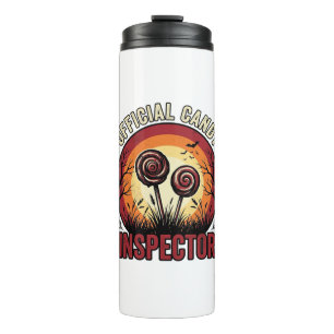 Official Candy Inspector Vintage Halloween Shirt D Thermal Tumbler