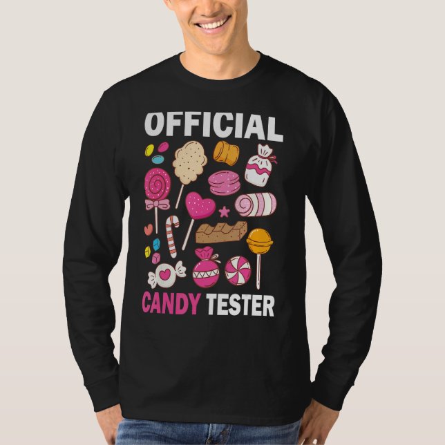 Official Candy Tester Cool Candy Lollipop Hallowee T-Shirt (Front)