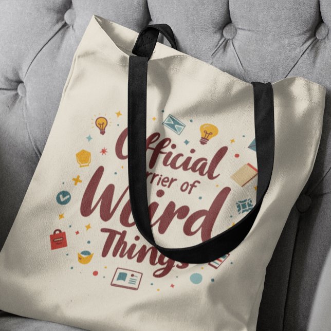 Official Carrier Of Weird Things Funny  Tote Bag (Creator Uploaded)