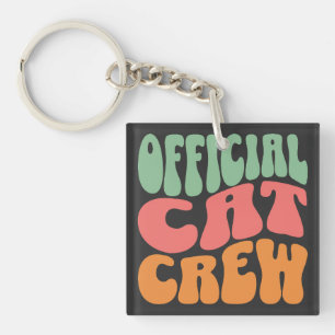 Official Cat Crew Funny Cat Lover Key Ring