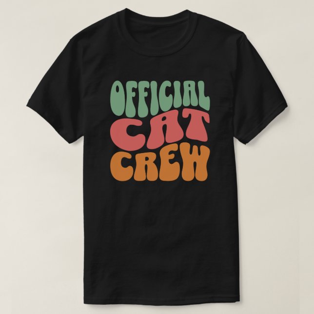 Official Cat Crew Funny Cat Lover T-Shirt (Design Front)