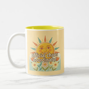 Official Chaos Coordinator Vintage Sun Design Two-Tone Coffee Mug