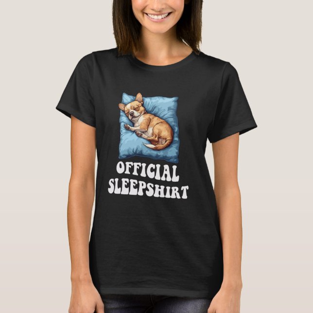 Official Chihuahua Sleepshirt Dog Lover Nightgown  T-Shirt (Front)