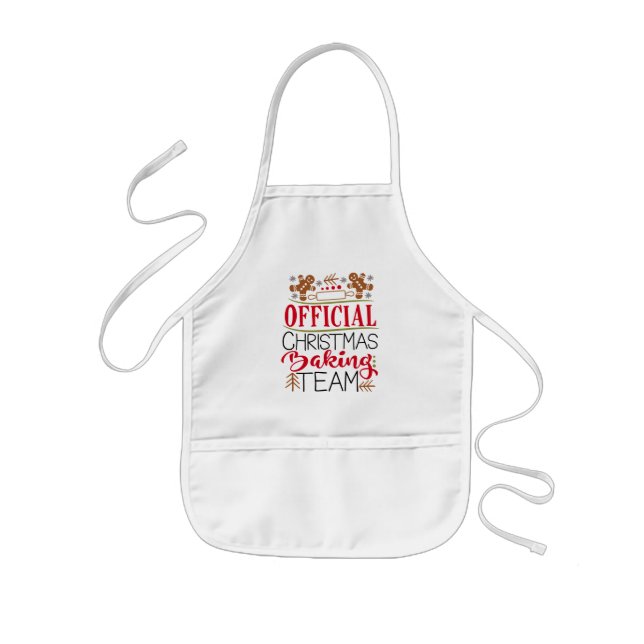 Official Christmas Baking Team Family  Kids Apron (Front)
