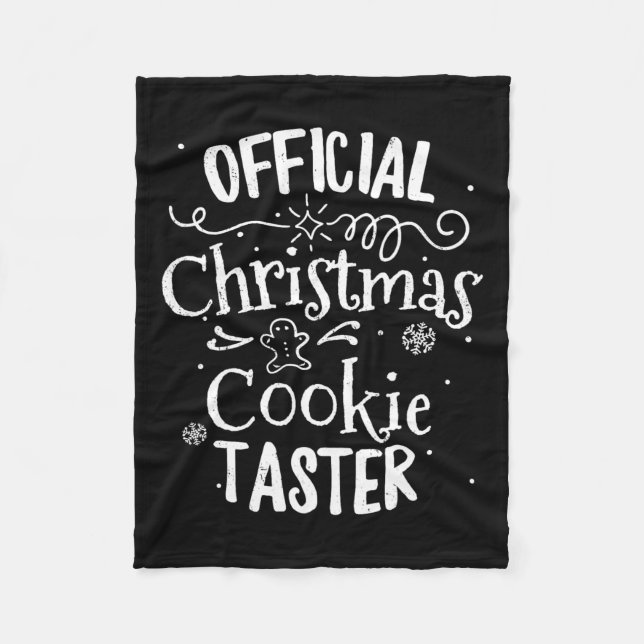 Official Christmas Cookie Button Baking Baker Holi Fleece Blanket (Front)