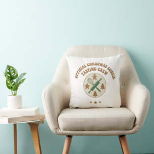 Official Christmas Cookie Tasting Crew Retro Cushion