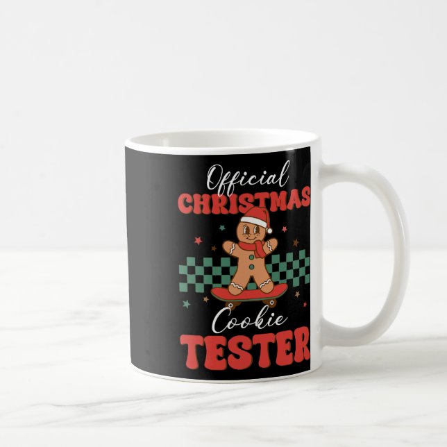 Official Christmas Cookie Tester Baking Gingerbrea Coffee Mug (Right)