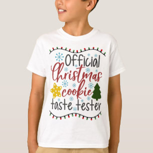 Official Christmas Cookie Tester Cookies for Santa T-Shirt