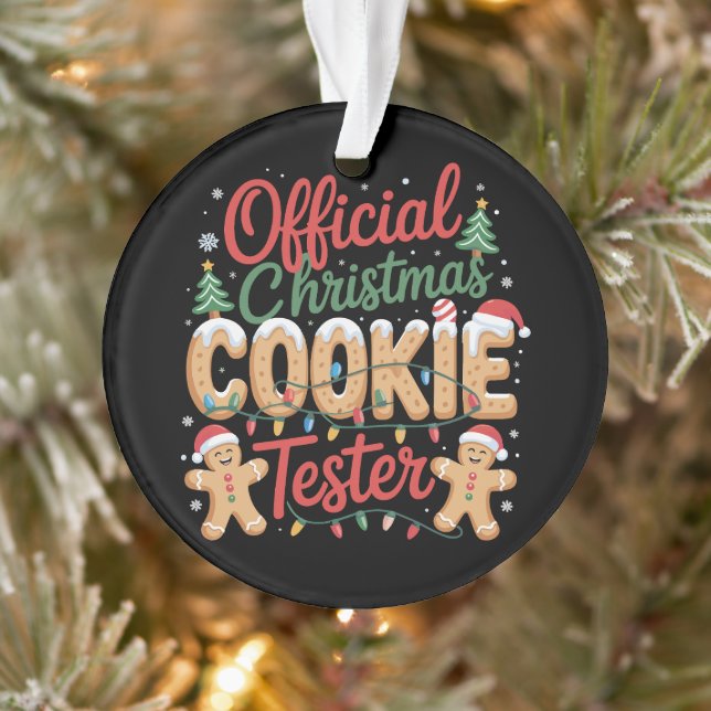 Official Christmas Cookie Tester Crew Baking Xmas Ornament (Tree)
