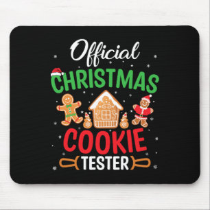 Official Christmas Cookie Tester - Funny Xmas Baki Mouse Mat