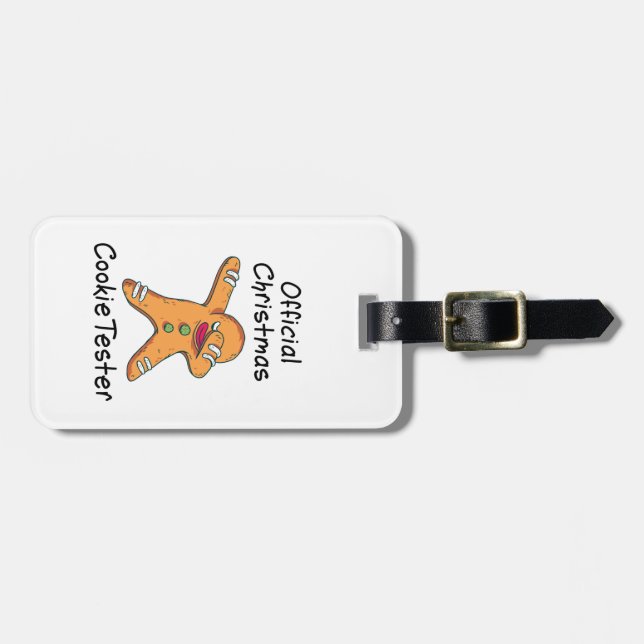Official Christmas cookie tester Luggage Tag (Front Horizontal)