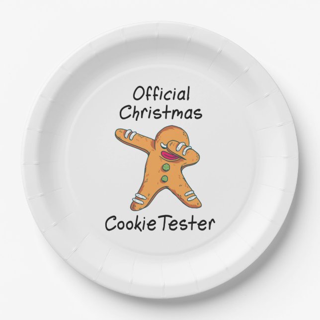 Official Christmas cookie tester Paper Plate (Front)