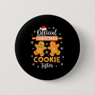Official Christmas Cookie Tester Taster Baking Cre 6 Cm Round Badge