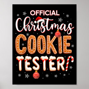 Official Christmas Cookie Tester Taster Baking Cre Poster