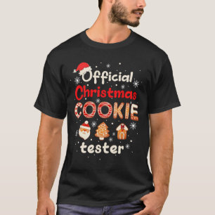 Official Christmas Cookie Tester Taster King Crew  T-Shirt