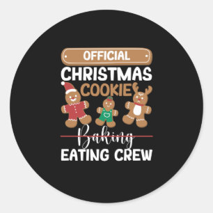 Official Christmas cookies baking and eating Classic Round Sticker