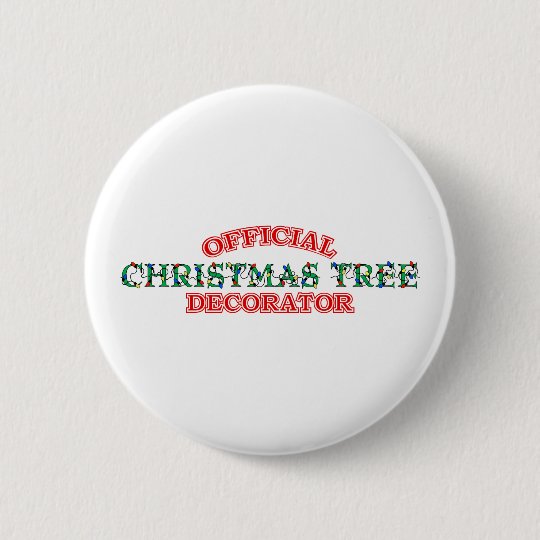 Official Christmas Tree Decorator (Red) 6 Cm Round Badge