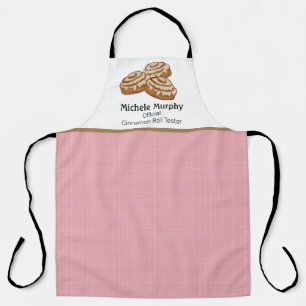 Official cinnamon bun tester Apron, personalised Apron