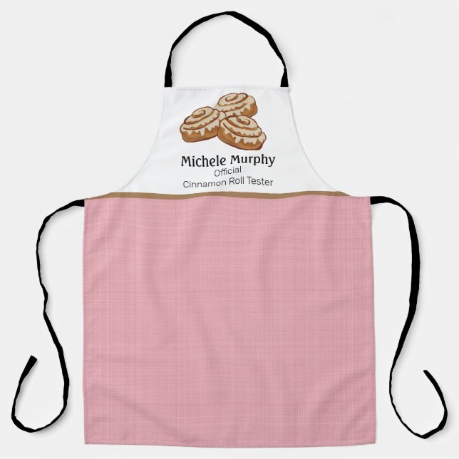 Official cinnamon bun tester Apron, personalised Apron (Front)