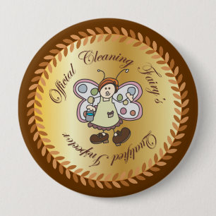 Official Cleaning Fairy Qualified Inspector Button