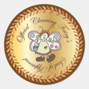 Official Cleaning Fairy's Seal of Approval Sticker