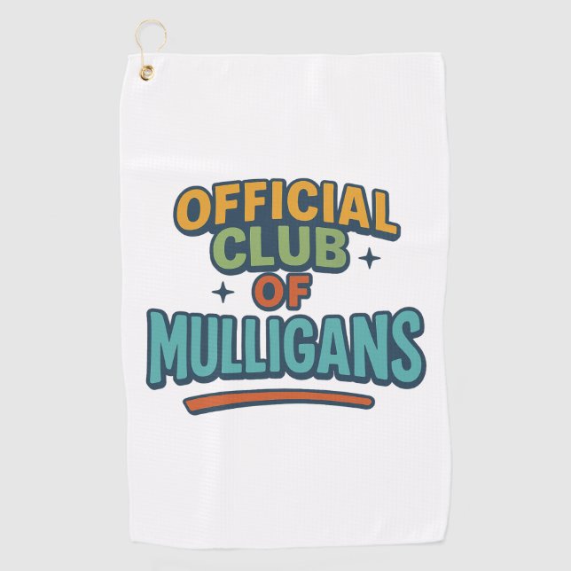 Official Club of Mulligans Golf Towel (Front)